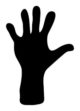 Hand gesture silhouette vector symbol icon design. Stock Illustration
