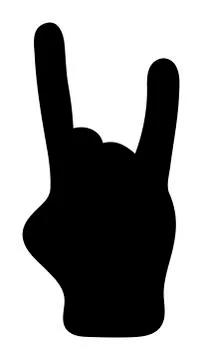 Hand gesture silhouette vector symbol icon design. Stock Illustration