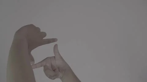 Hand Gesture, square shape Stock-Footage 312867745