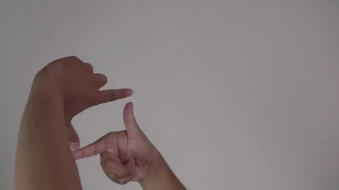 Hand Gesture, square shape Stock-Footage 312867844
