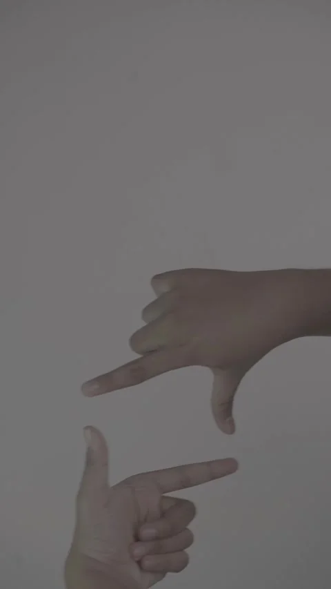 Hand Gesture, square shape Stock Footage 313250674