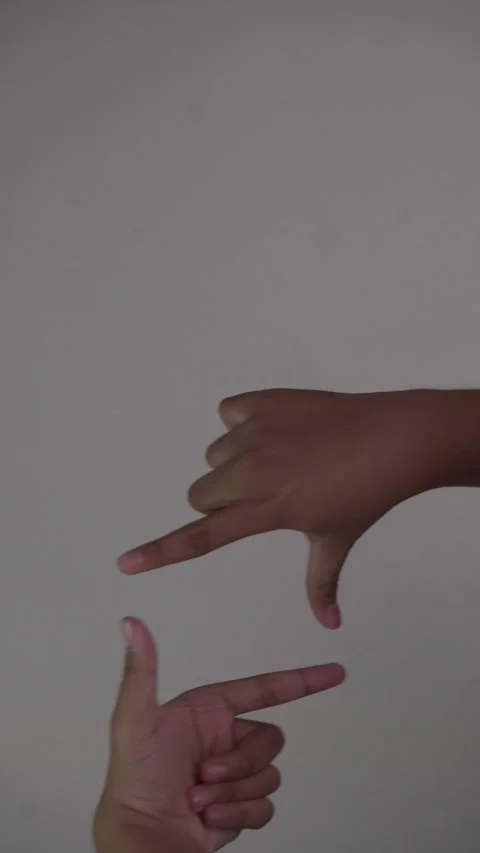 Hand Gesture, square shape Stock Footage 313250696
