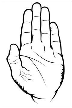 Hand gesture - Stop Stock Illustration