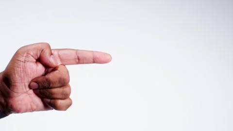 Hand Gesture Subscribe Here Finger Stock Footage 248700016