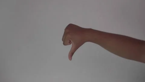 Hand gesture, Thumb down Stock-Footage 312849144