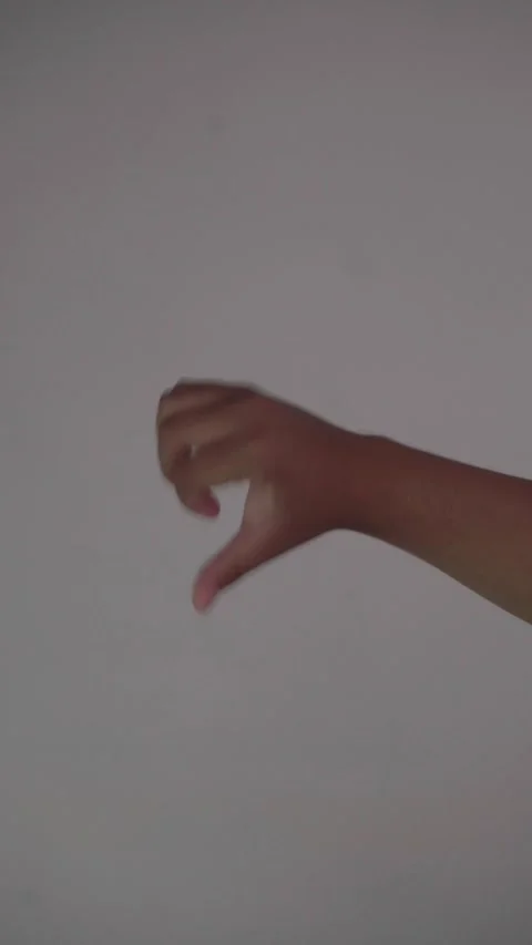 Hand Gesture, Thumb down Stock Footage 313250394