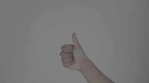 Hand gesture, thumb up Stock Footage 312847089
