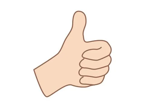 Hand gesture with a thumb Stock Illustration