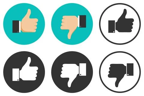 Hand gesture, thumb up Stock Illustration