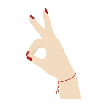 Hand gesture with two fingers pointing up in shape of rabbits face Hand Drawn Ilustración de archivo