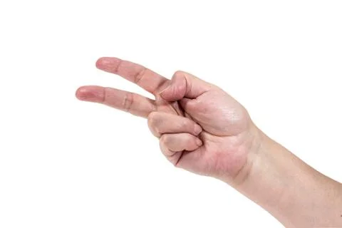 Hand gesture -two Stock Photos