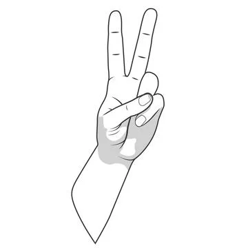 Hand gesture vector illustration Illustrazione stock
