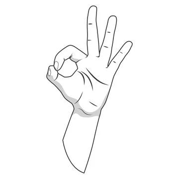 Hand gesture vector illustration Ok Stock Illustration