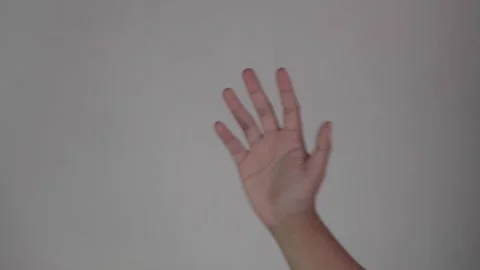 Hand Gesture, Waving Hand Stock Footage 312849406