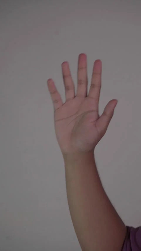 Hand Gesture, Waving Hand Stock Footage 313250385