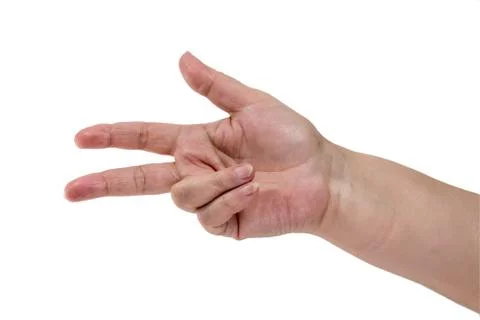 Hand gesture -wolf Stock Photos