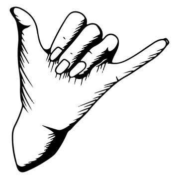 Hand gesture. Woman's hand. Hand gestures. Cartoon style. Stock Illustration