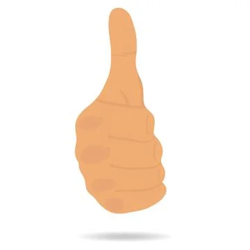 Hand gesture your thumb up Stock Illustration