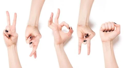 Hand gestures 1 Stock Photos
