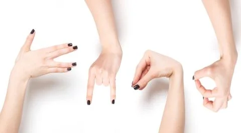 Hand gestures 3 Stock Photos