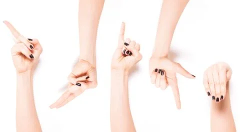 Hand gestures 6 Stock Photos