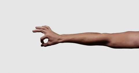 Hand gestures with alpha channel. Pre keyed. Athletic male hand showing Stock Footage 264849429