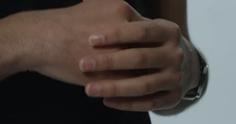 Hand gestures and body language with sign language Stock Footage 127581122