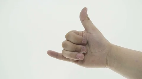 Hand gestures. Call me Stock Footage 106677243