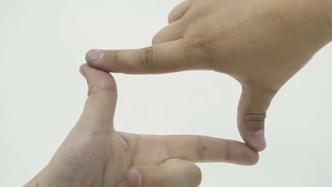Hand gestures. camera lens movement in a circle Stock Footage 106677261