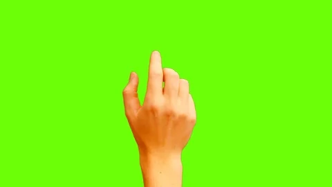 Hand Gestures On Green Screen 4K High Qu... | Stock Video | Pond5