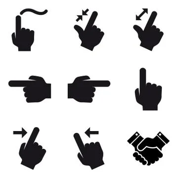 Hand Gestures Illustrazione stock