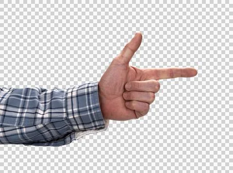Hand gestures, isolated on white Stock Photos