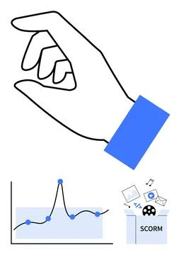 Hand Gestures in Learning Analytics and Content Management Systems イラスト素材