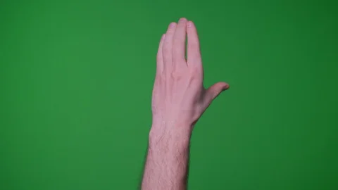Hand gestures pack on greenscreen Stock Footage 89759645