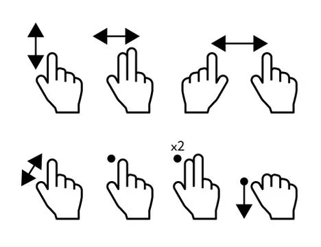 Hand gestures set Stock Illustration