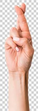 Hand Gestures Set Isolated on Transparent Background Stock Photos