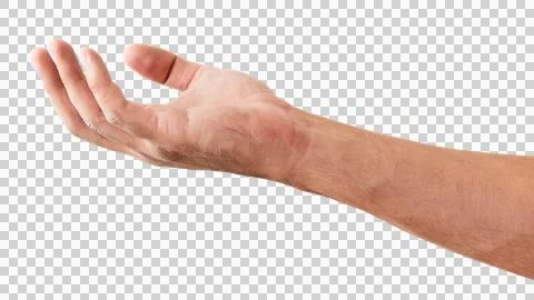 Hand Gestures Set Isolated on Transparent Background Stock Photos