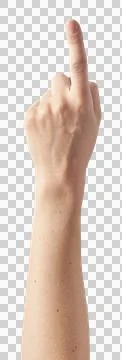 Hand Gestures Set Isolated on Transparent Background Stock Photos