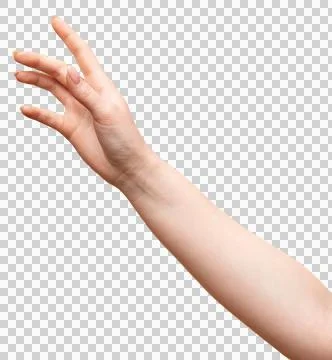 Hand Gestures Set Isolated on Transparent Background Stock Photos