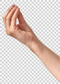 Hand Gestures Set Isolated on Transparent Background Stock Photos