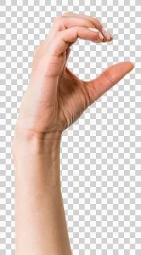 Hand Gestures Set Isolated on Transparent Background Foto stock