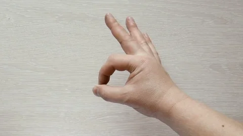 Hand gestures showing ok Stock Footage 80720259