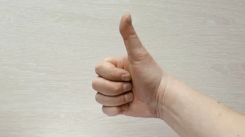 Hand gestures thumbs up Stock Footage 80720198