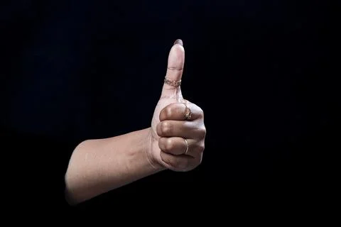 Hand gestures with two hands isolated on black background Stock Photos