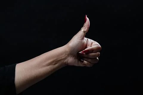 Hand gestures with two hands isolated on black background Stock Photos