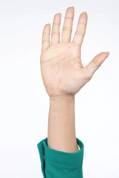 Hand gesturing five Stock Photos