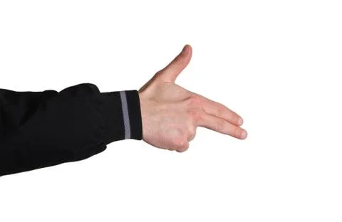 Hand gesturing gun Foto stock