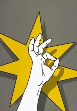 Hand gesturing OK Stock Illustration