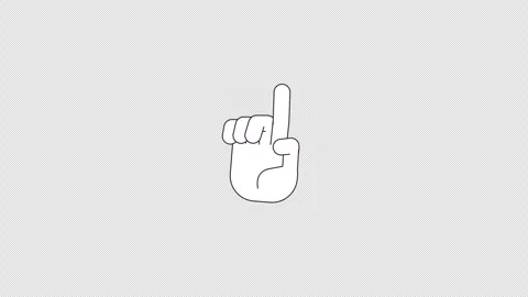 Hand gesturing outline 2D animation Stock Footage 302894997