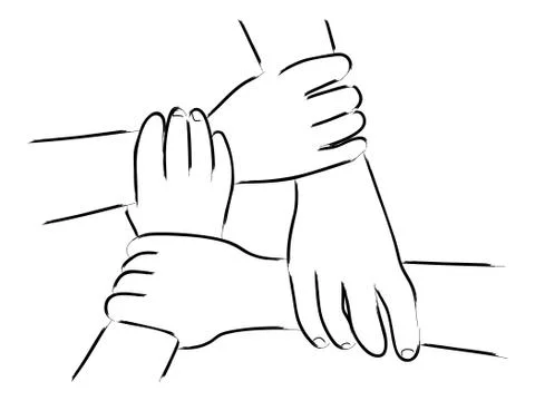 Hand Gesturing Unity Illustrazione stock
